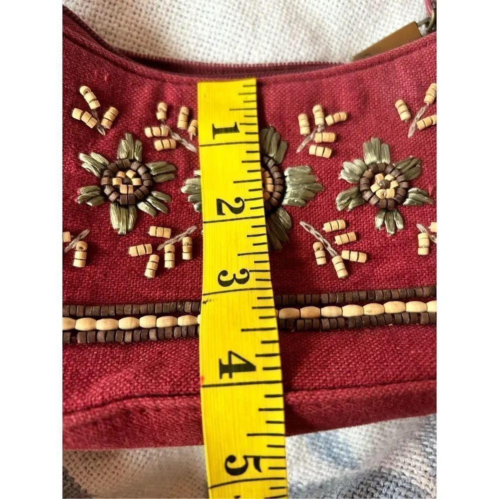 NWOT Women’s Johnnie & Frankie Boho Embroidered Beaded Handbag Purse